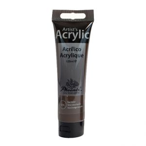 Farba akrylowa Phoenix 125ml, Brąz ciemny - Raw Umber